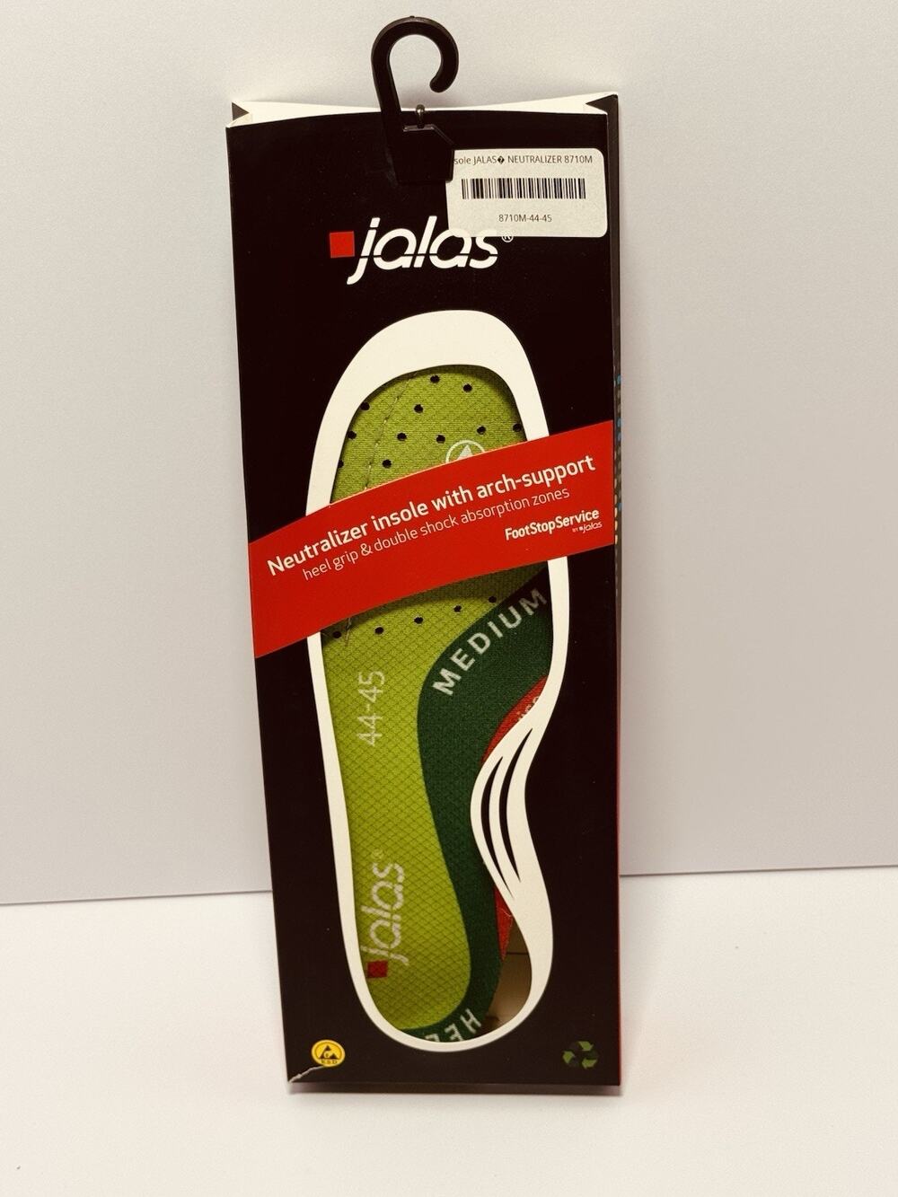 Jalas Foot Stop Service Neutralizer Insole With Arch Support Size 44-45 Green